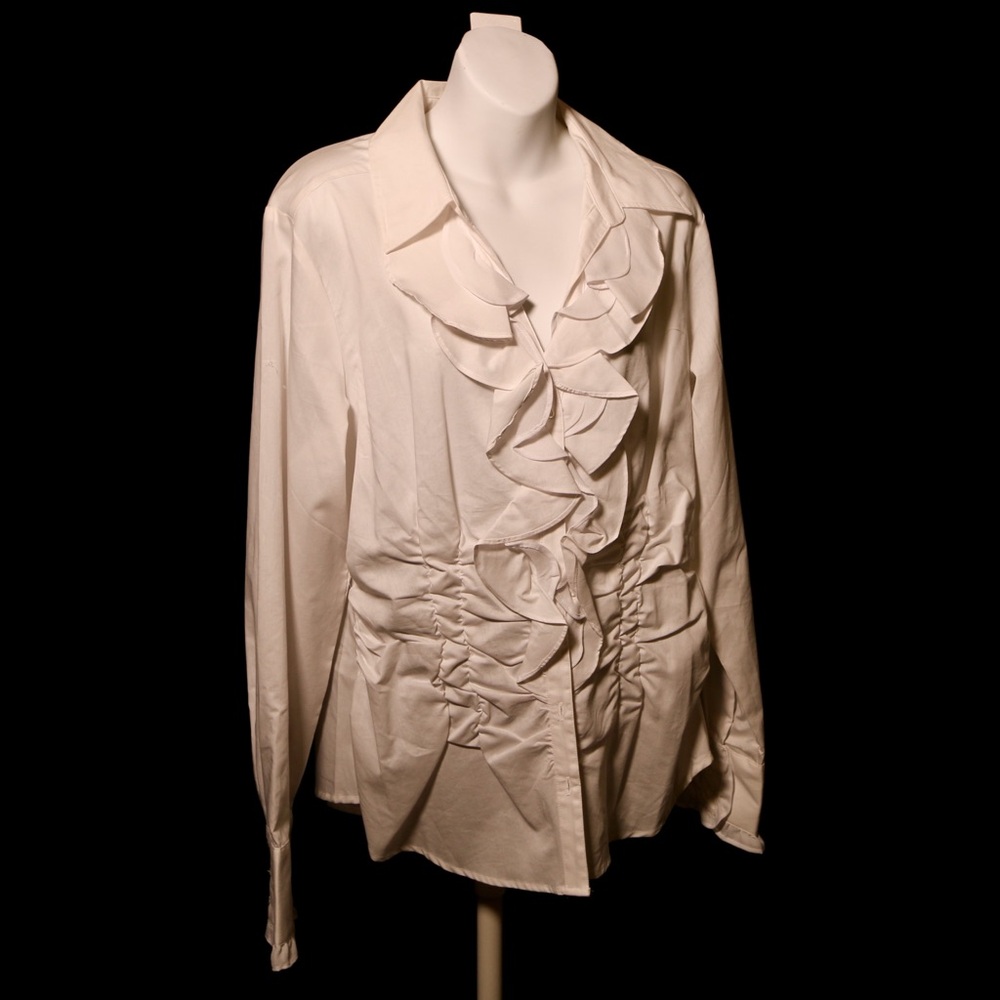 Sharagano Classic White Blouse